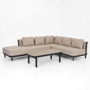 Aruba 6 Seater Outdoor Lounge Set in Beige
