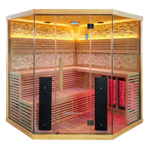 Lirno 5 Person Full Spectrum Infrared Indoor Home Sauna