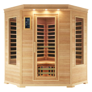 Taavi 4 Person Corner Carbon Fibre Infrared Indoor Sauna