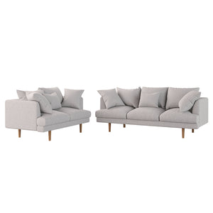 Colton 5-Seater Fabric Sofa in Stone
