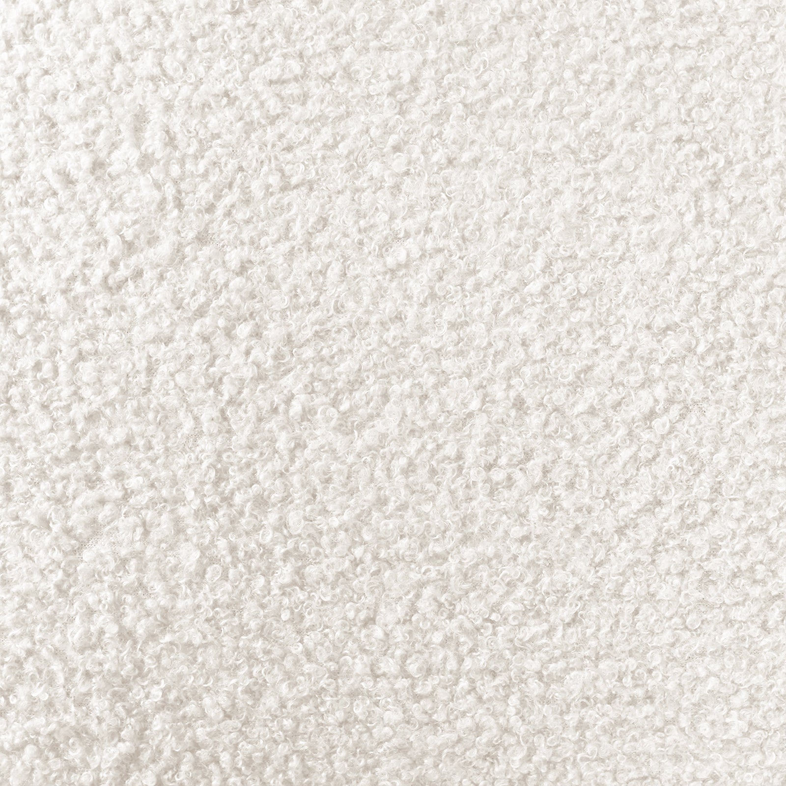 Close-up of the Aina King Boucle Bed Frame in Cream White, featuring a textured looped-pile bouclé fabric, highlighting its soft, luxurious surface.