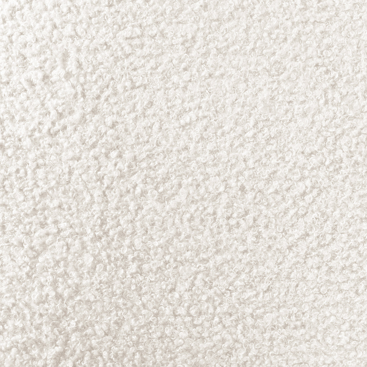 Close-up of Aina Queen Boucle Bed Frame in Cream White, highlighting the soft, curly-looped texture of the boucle fabric, exemplifying plush comfort and elegant design for a sophisticated bedroom aesthetic.