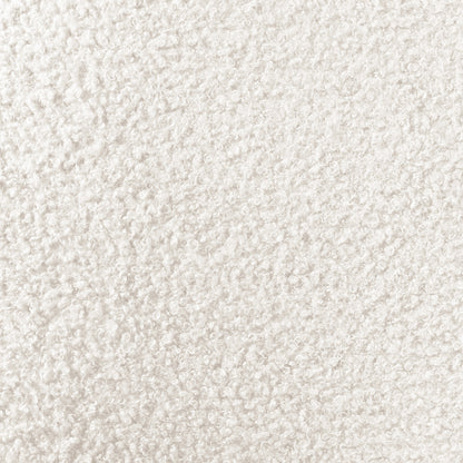 Estilla Single Rainbow Boucle Bed Frame in Cream White, showcasing close-up of soft boucle upholstery with plush, looped texture, enhancing the bed's cosy and playful appeal.