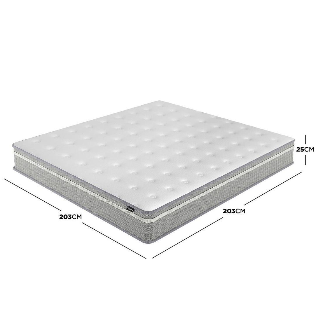 Ginnie Boucle Bed & Oriona Mattress - Super King features a plush curved headboard, luxurious bouclé upholstery, and a thick, supportive Cool Gel Pocket Spring Mattress, offering style and restful sleep.