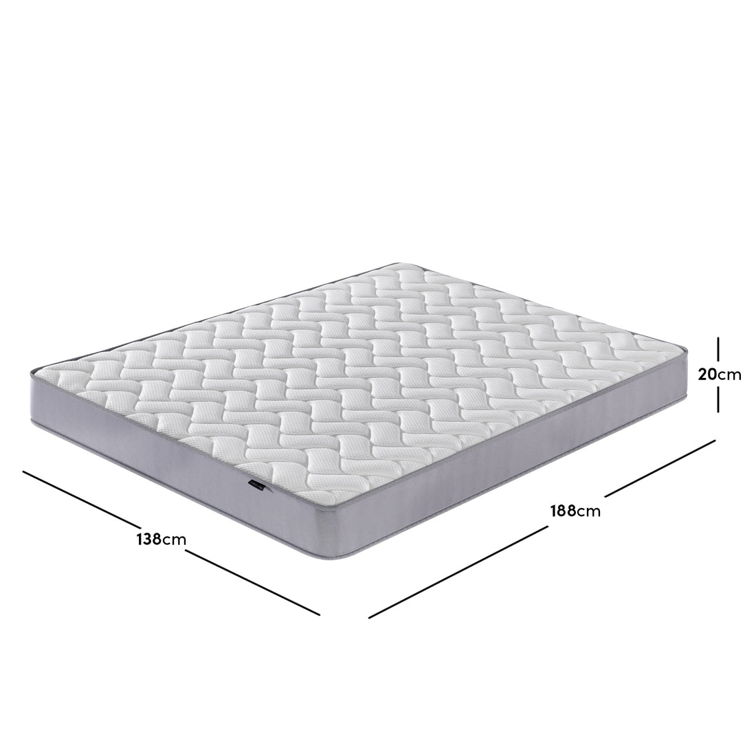 Harel & Vesta Slide Bunk Bed & Vesta Mattress Set in Natural features a quilted white top and gray sides mattress on a timber bunk bed with a slide and safety rails.