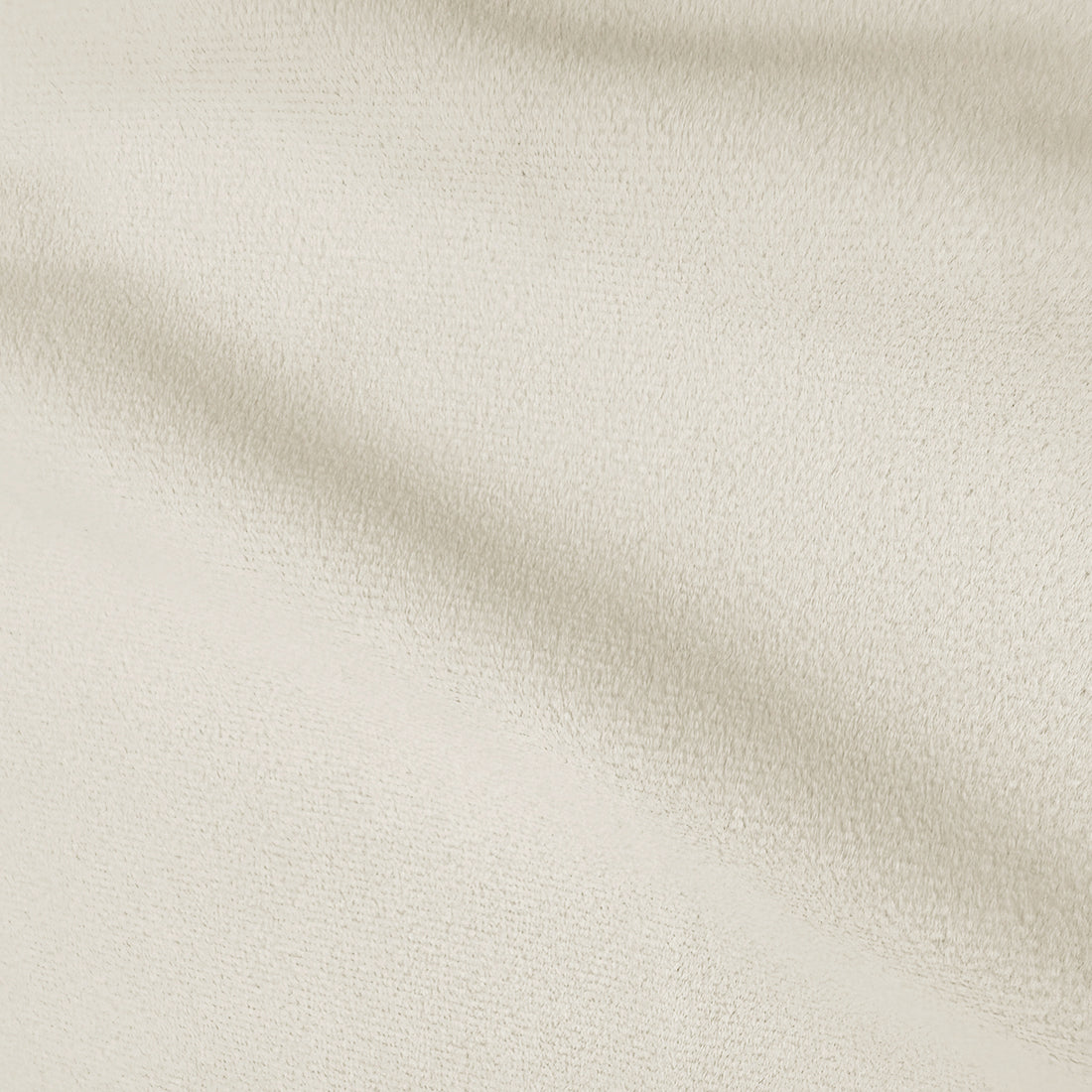 Fluted velvet headboard in light warm beige with curved silhouette