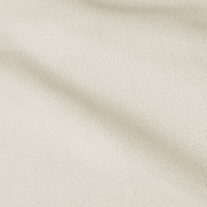 Beige fluted velvet headboard with vertical channel tufting on white background