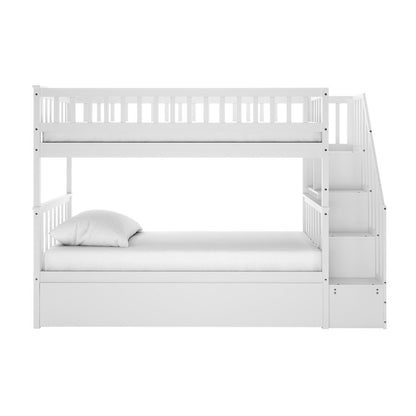 Jessica Timber Bunk Bed & Junior Mattress Package - White