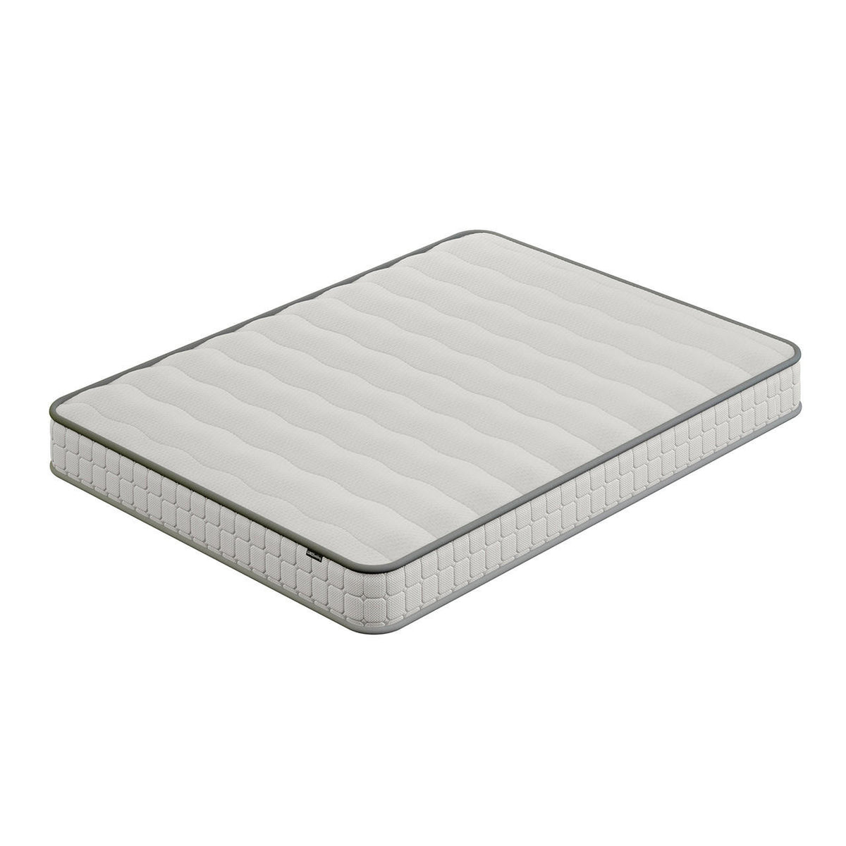 Logan & Cybele Queen Murphy Bed & Mattress Set in White, featuring a white quilted mattress with contrasting trim, displayed against a plain background, highlighting its sleek, space-saving design and functionality.