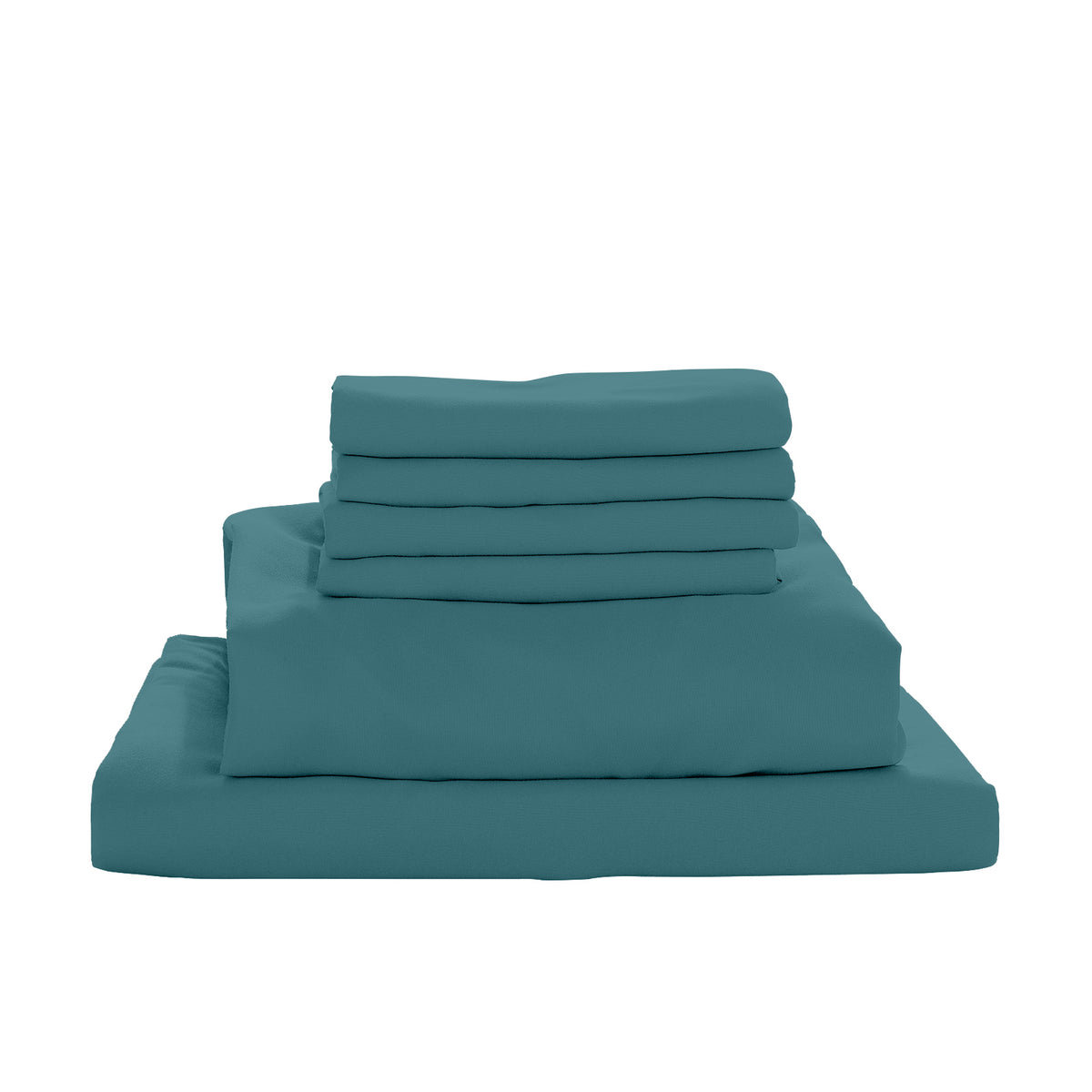 Valeria 1000TC Ultra Soft Bed Sheet Set in Moroccan Blue, King size, featuring fitted sheet, flat sheet and four pillowcases