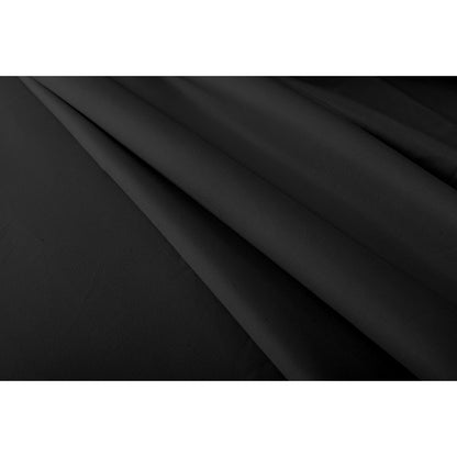 Valeria 1000TC Ultra Soft Bed Sheet Set – King Single, featuring a close-up of its silky black fabric and a white rectangular label with a black border, emphasizing modern sophistication and premium comfort.