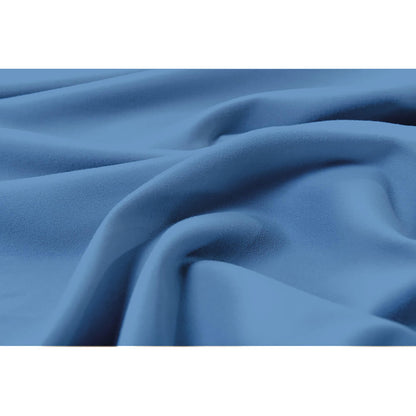 Close-up of the Valeria Super King 1000TC Ultra Soft Bed Sheet Set in Blue, showcasing its smooth, light-blue fabric with gentle folds, emphasizing its softness and luxurious texture.
