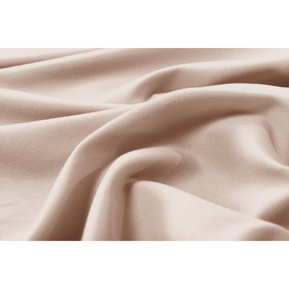 Close-up of cream-coloured Valeria bed sheet fabric showing soft, smooth weave texture with gentle folds