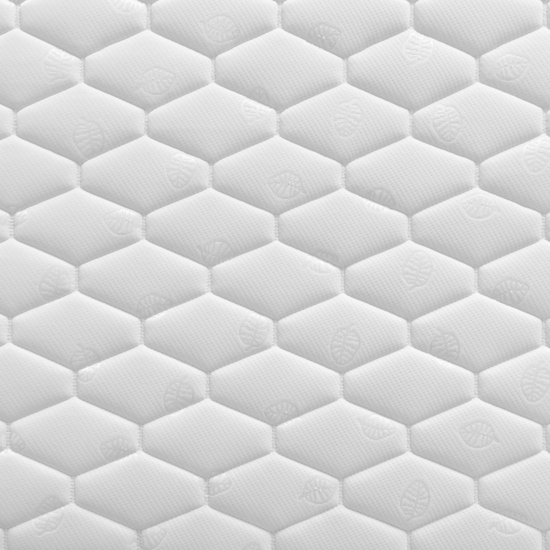 Close-up of the Momo Solid Pine Loft Bed with Thermis Mattress, showcasing quilted damask fabric, reinforced edge piping, and black upholstered base, emphasizing durability and style.