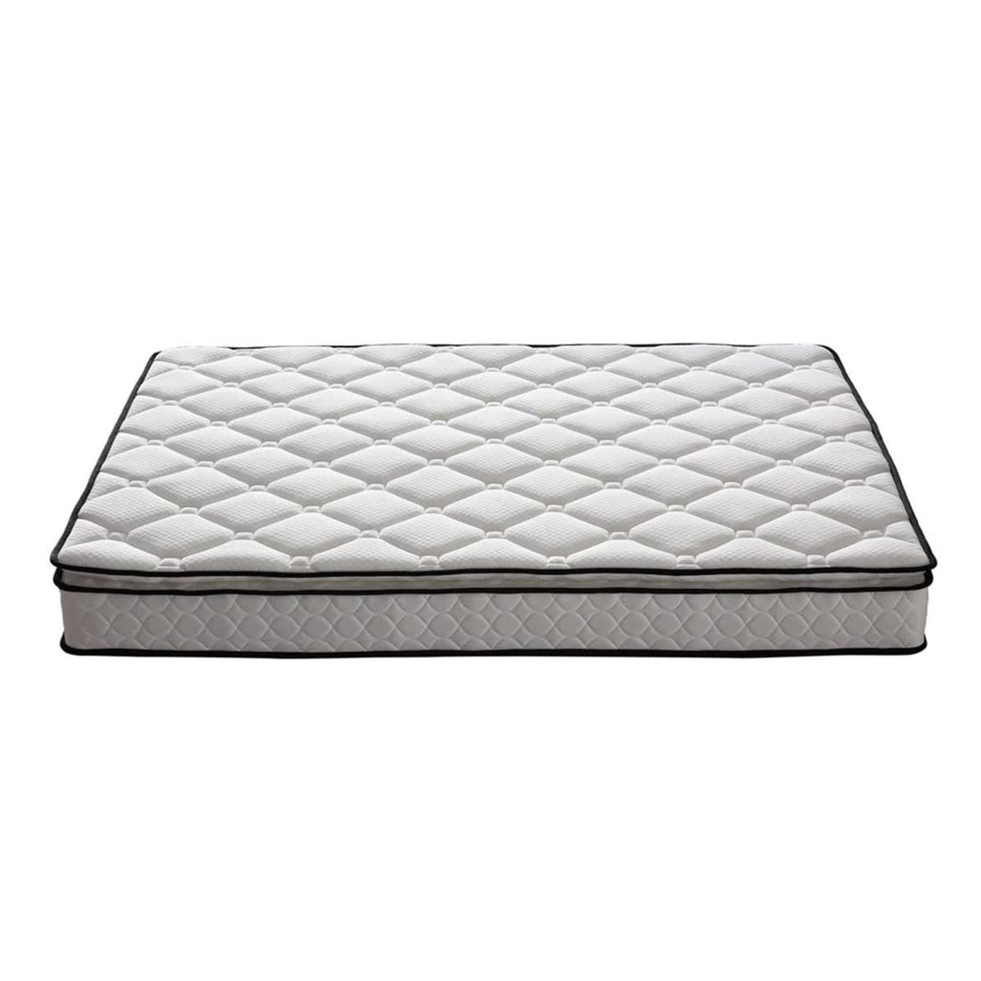 Luxo Venus Double Firm Pillow Top Pocket Spring Mattress with quilted white top and reinforced edges
