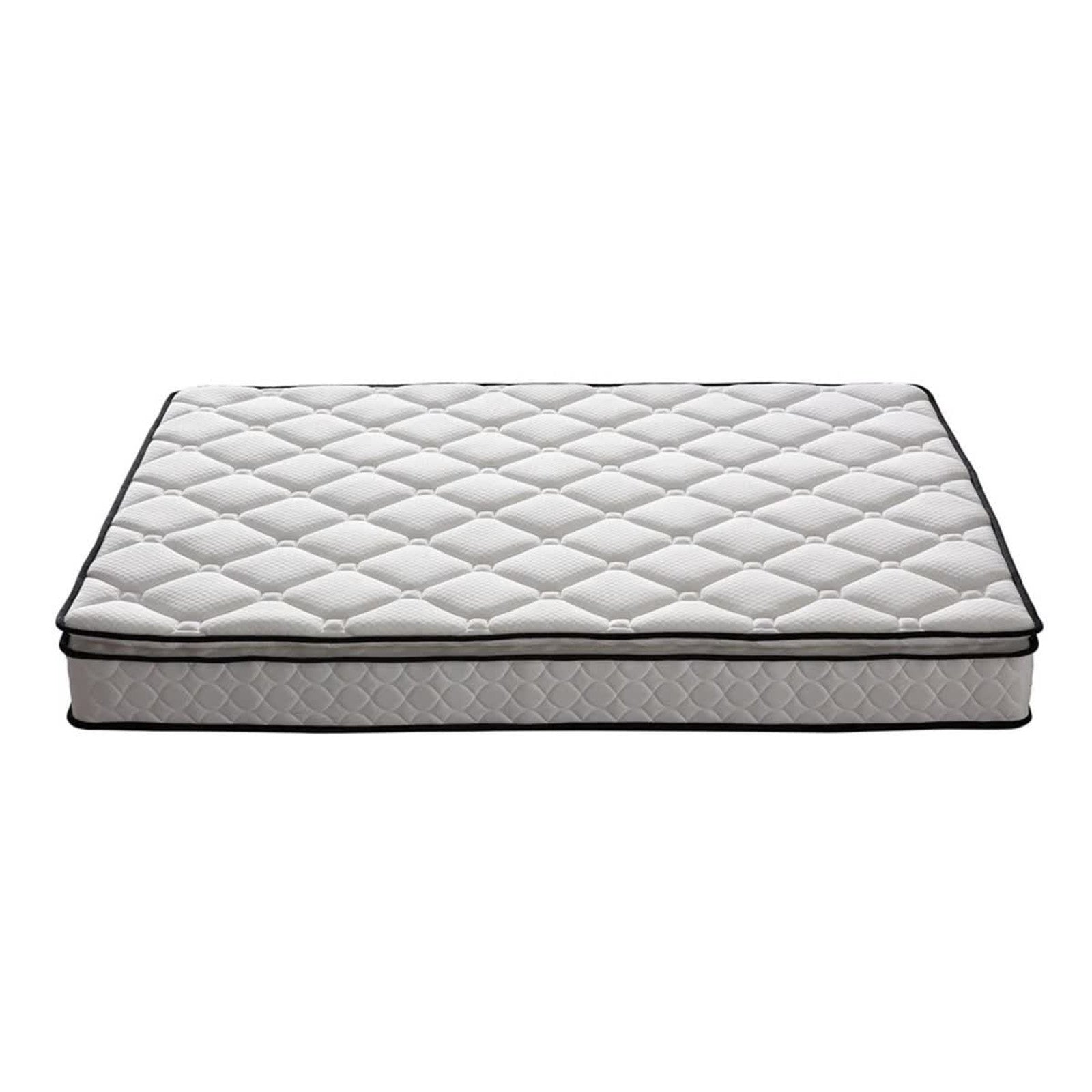 Luxo Venus Double Firm Pillow Top Pocket Spring Mattress with quilted white top and reinforced edges