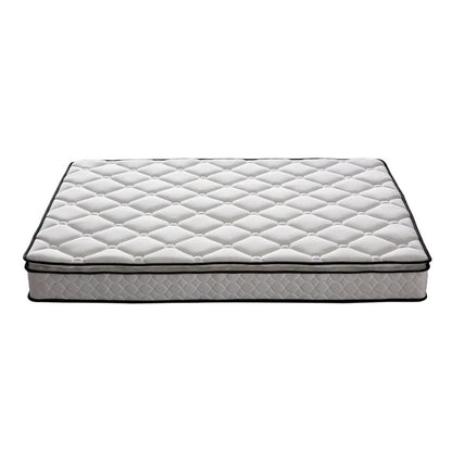 Luxo Venus Double Firm Pillow Top Pocket Spring Mattress with quilted white top and reinforced edges