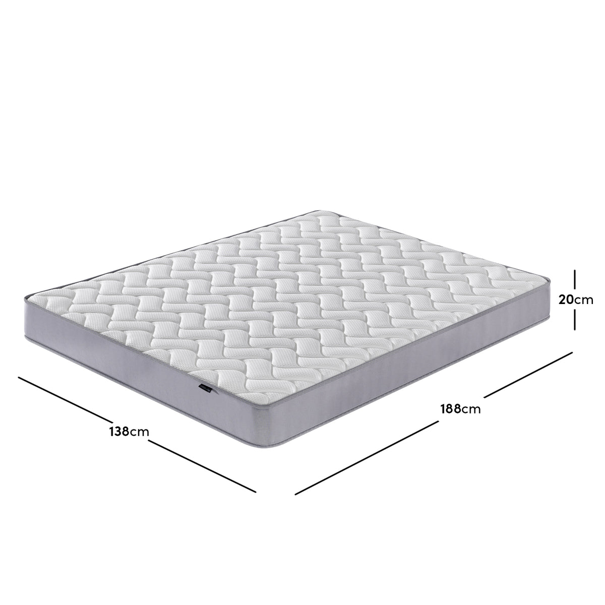 Close-up of the Vesta Double 20cm Medium Firm Pocket Spring Latex Mattress, showcasing its layered structure and breathable fabric, emphasizing the mattress's premium quality and support features.