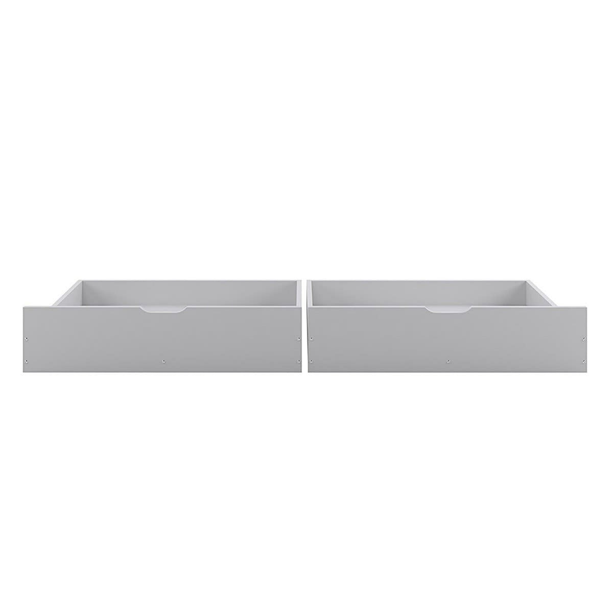 Nero Natural Pine Triple Bunk Bed with Storage Drawers – White; features a single top bunk, double bottom bunk, sturdy ladder, guardrails, and integrated drawers for storage, crafted in solid pine wood.