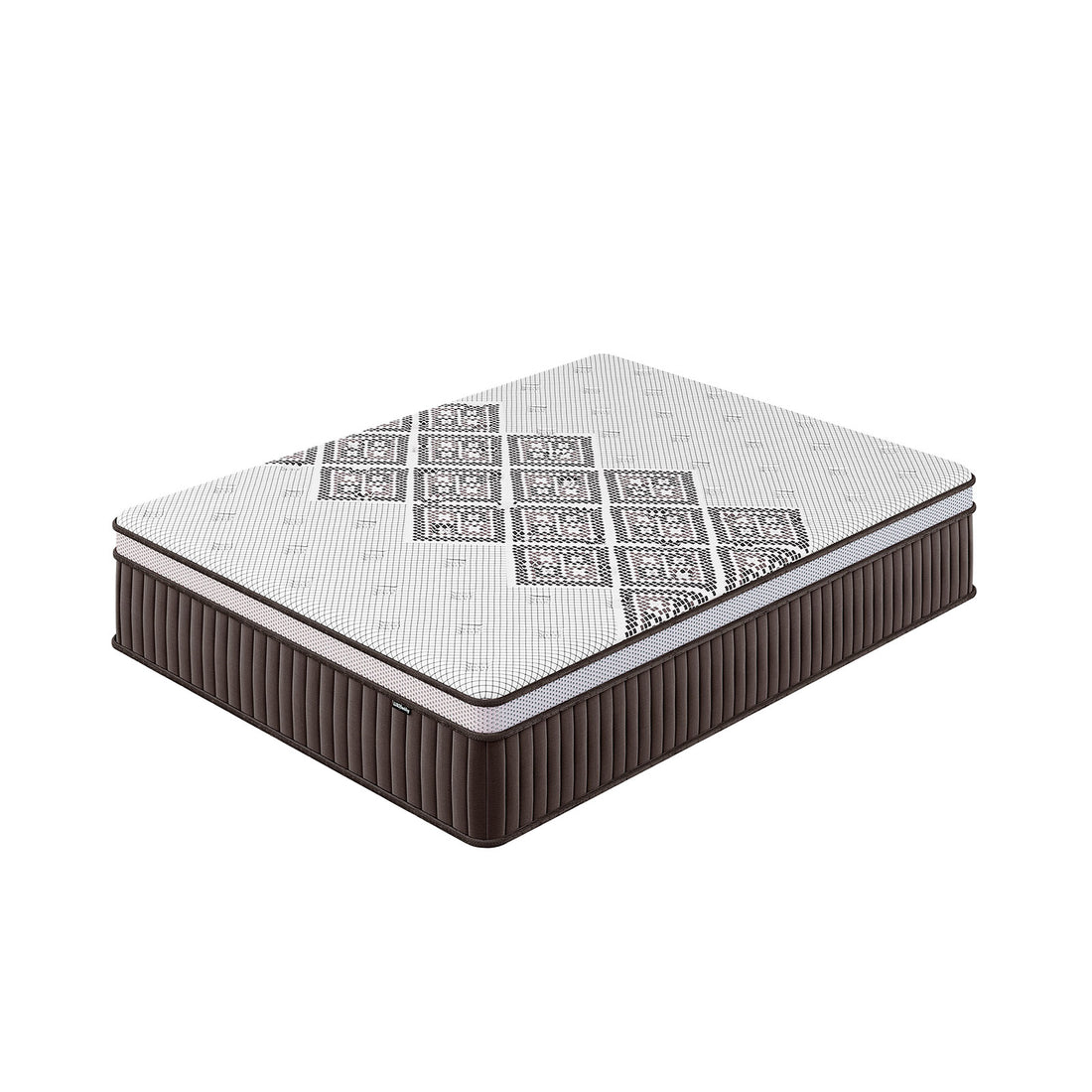 Stacy Queen Boucle Bed - Cream White with Thalia Mattress, featuring a plush, padded headboard and luxurious boucle fabric, showcases elegant design and comfort, suitable for any sophisticated bedroom setting.