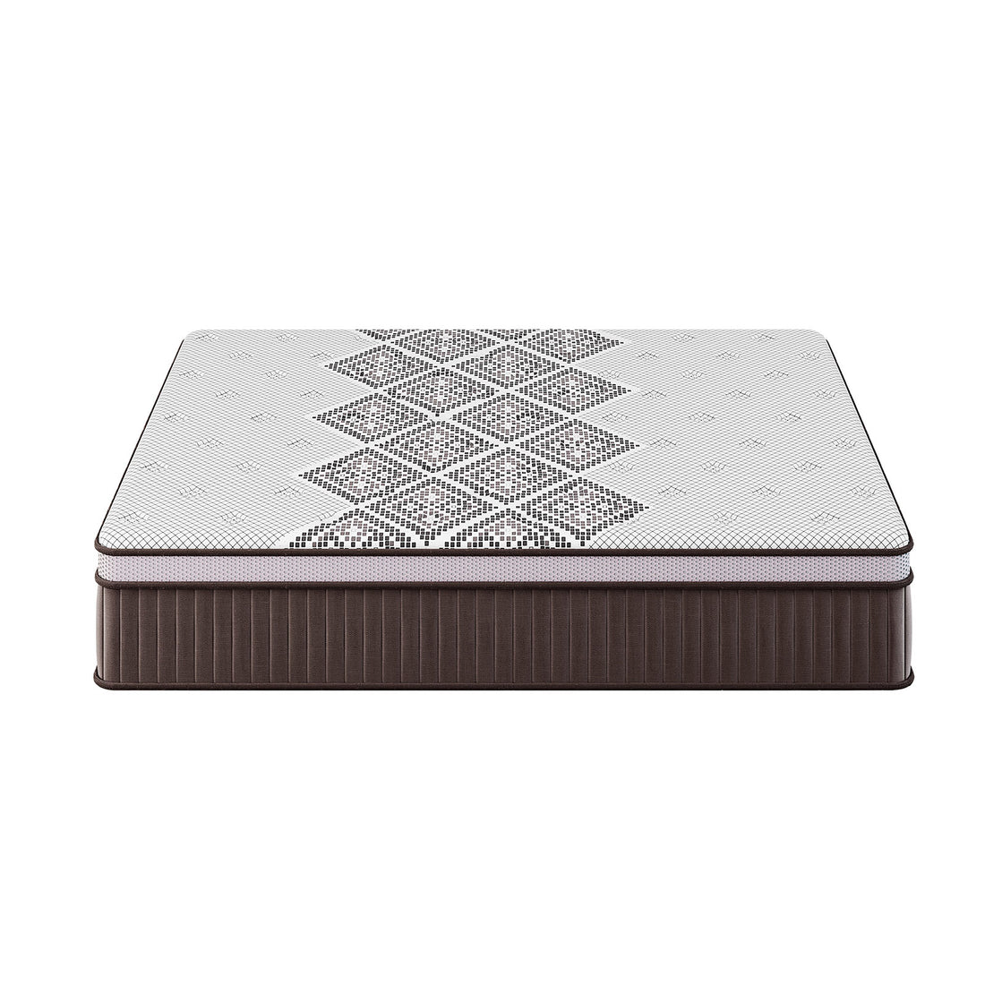 Stacy Queen Boucle Bed - Cream White with Thalia Mattress features a plush, cream boucle-upholstered headboard, showcasing a modern, elegant design. The bed frame appears sturdy, enhancing bedroom sophistication.