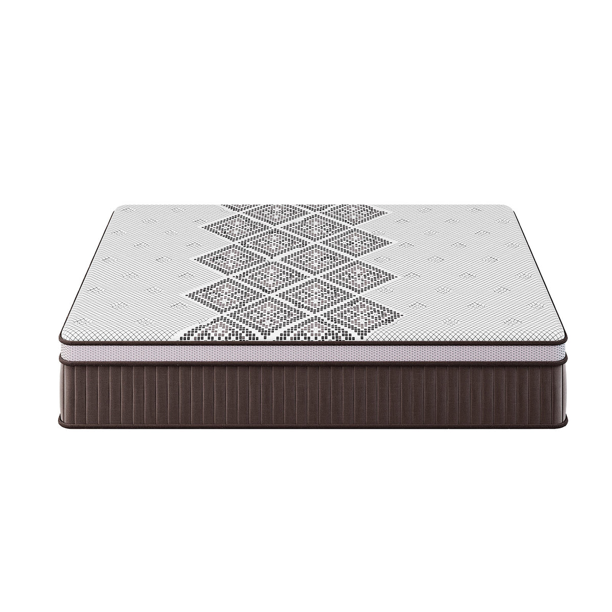 Stacy Queen Boucle Bed - Cream White with Thalia Mattress features a plush, cream boucle-upholstered headboard, showcasing a modern, elegant design. The bed frame appears sturdy, enhancing bedroom sophistication.