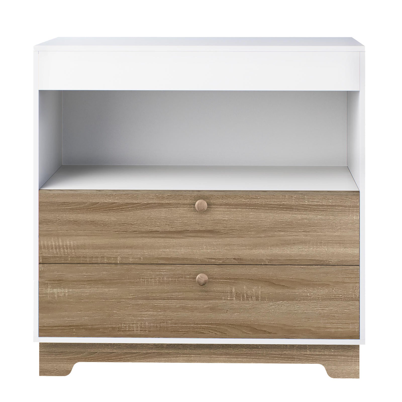 Adalyn 89cm Lowboy Dresser with Drawers - White Natural