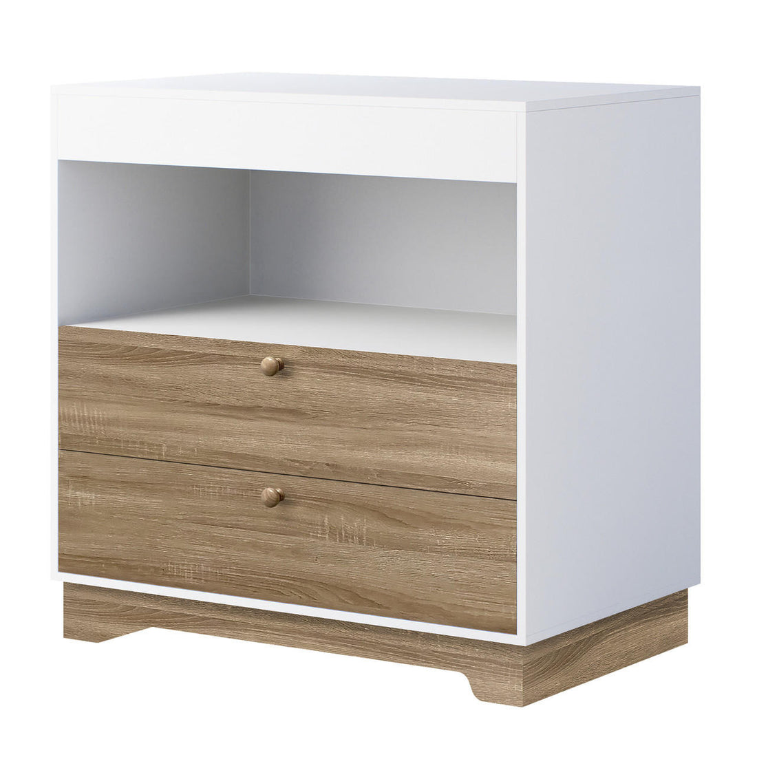 Adalyn 89cm Lowboy Dresser with Drawers - White Natural