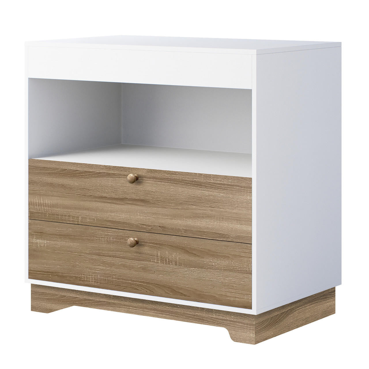 Adalyn 89cm Lowboy Dresser with Drawers - White Natural