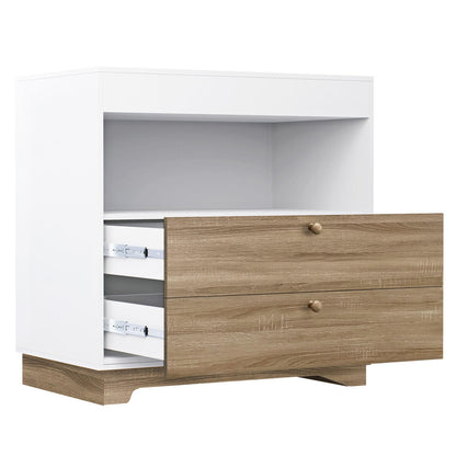 Adalyn 89cm Lowboy Dresser with Drawers - White Natural