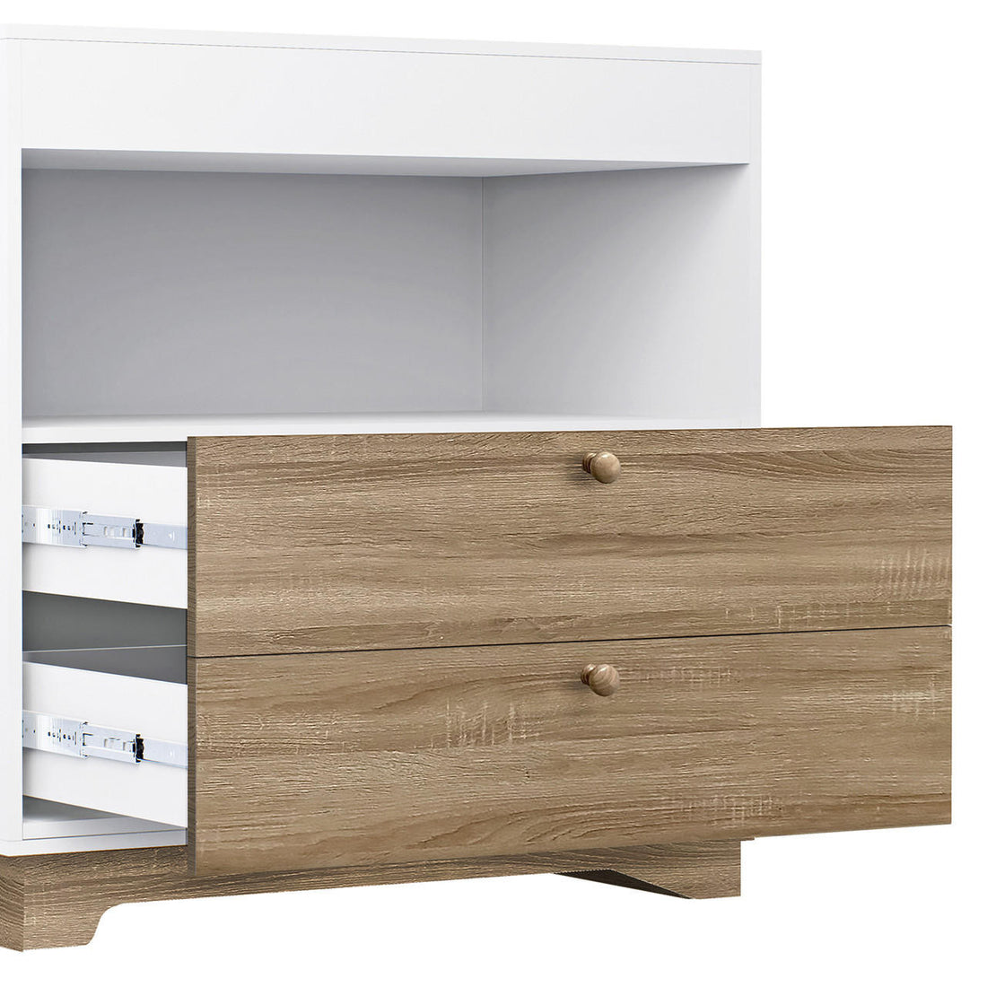 Adalyn 89cm Lowboy Dresser with Drawers - White Natural