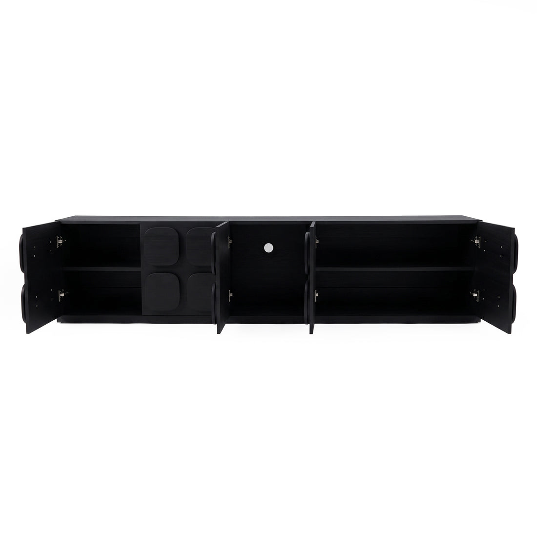 Adrian 220cm Storage TV Unit in Black