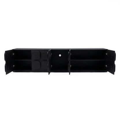 Adrian 220cm Storage TV Unit in Black