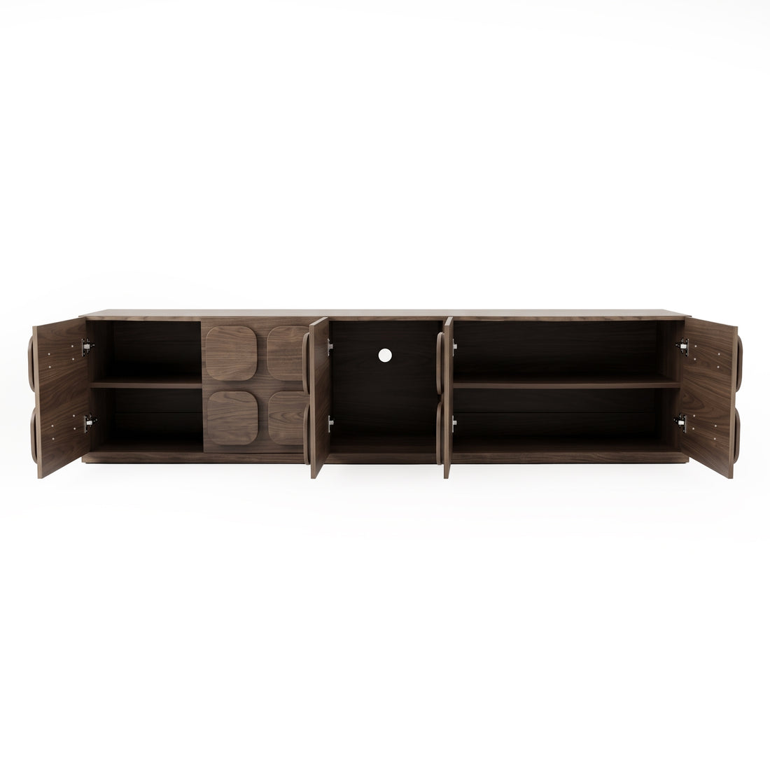 Adrian 220cm Storage TV Unit in Walnut