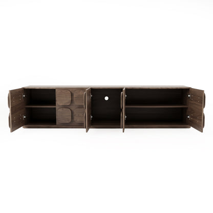 Adrian 220cm Storage TV Unit in Walnut