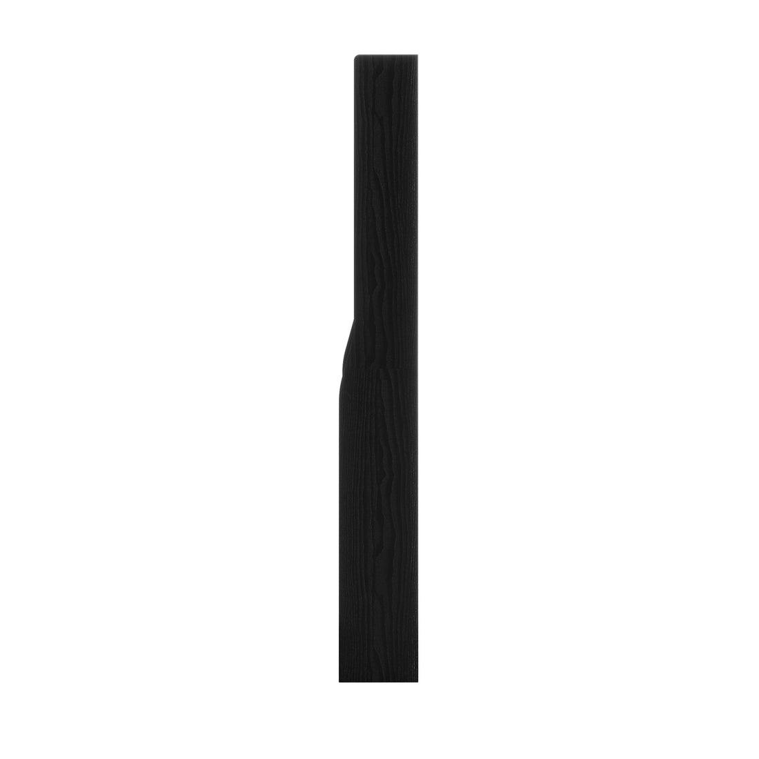 Chastor 100cm Solid Oak Spice Rack Storage - Black, displaying a vertical, matte black, narrow plank design, suitable for organizing kitchen essentials, crafted for both freestanding or wall-mounted use.