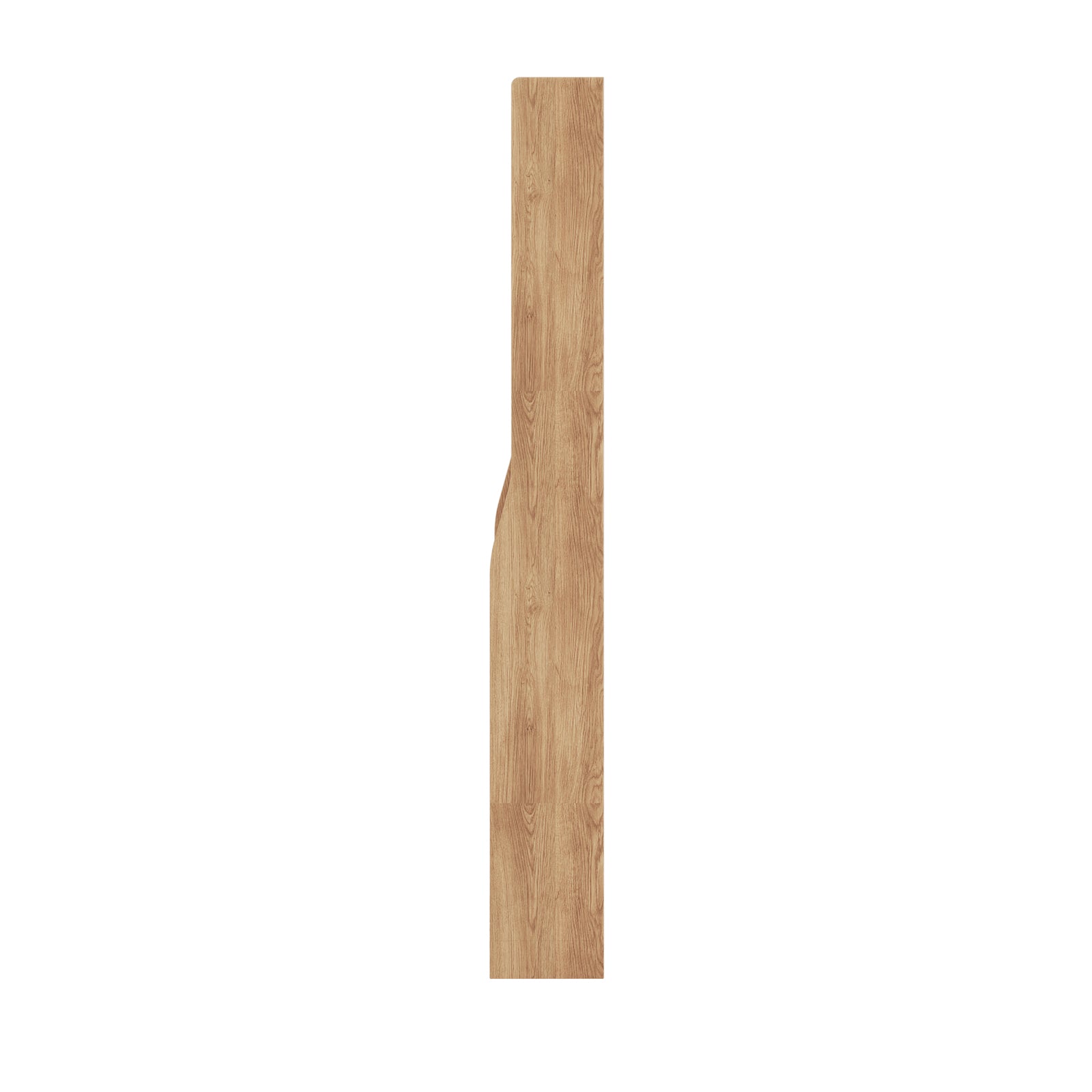 Chastor 100cm Solid Oak Spice Rack Storage - Natural, depicted as a long, oak-toned plank with a natural grain pattern, showcasing the durable, premium American Red Oak construction.