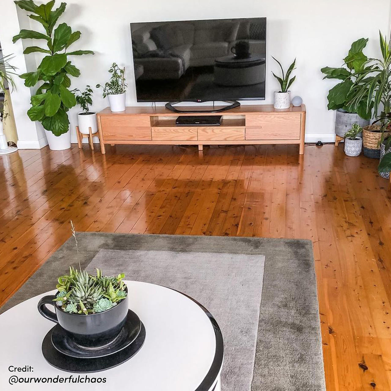 Daphne 200cm American Oak and Timber Entertainment Unit Natural showcased with sleek, curved corners, visible wood grain patterns, and spacious compartments, blending seamlessly into modern decor settings.