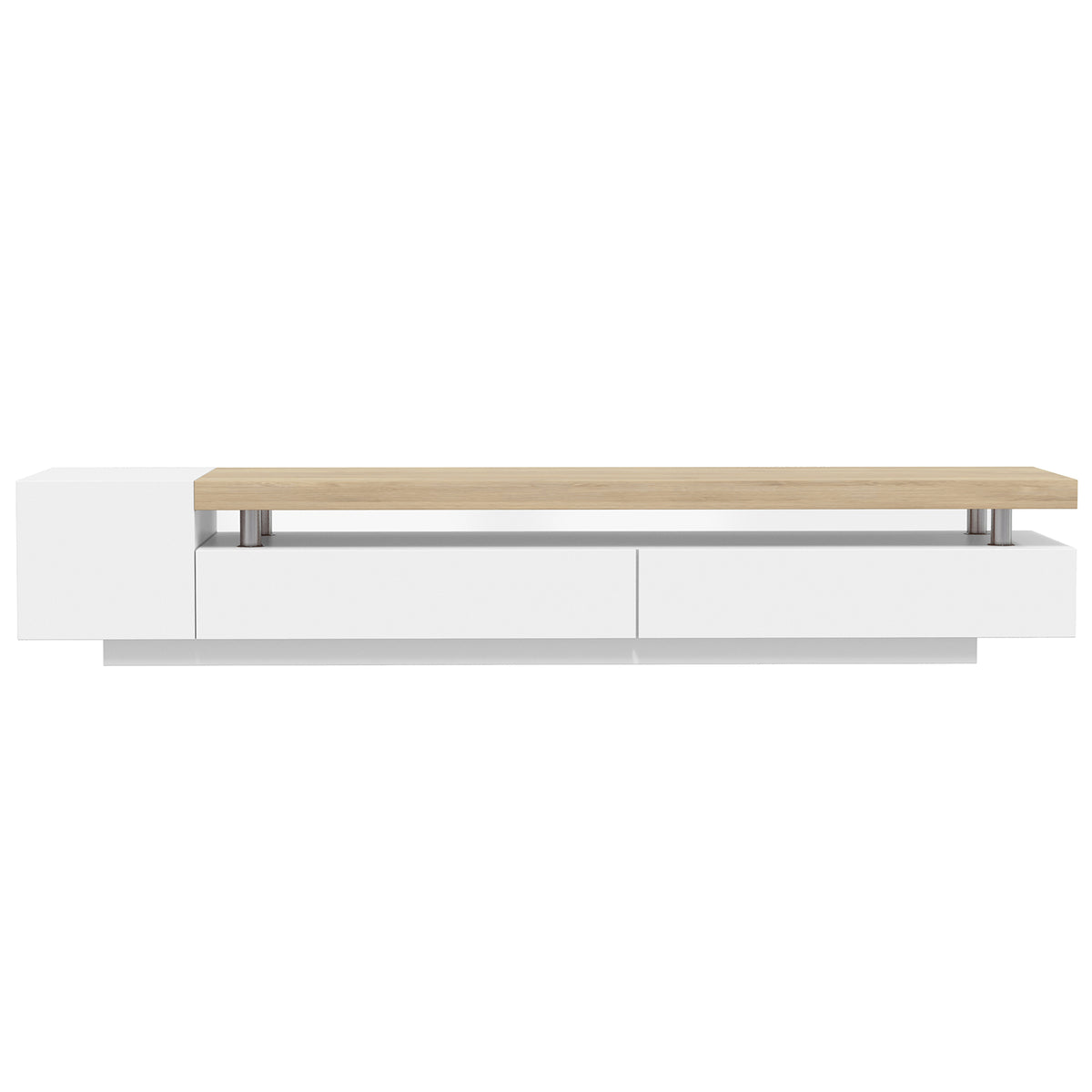 Kandi 180cm Entertainment Unit with Drawers - White