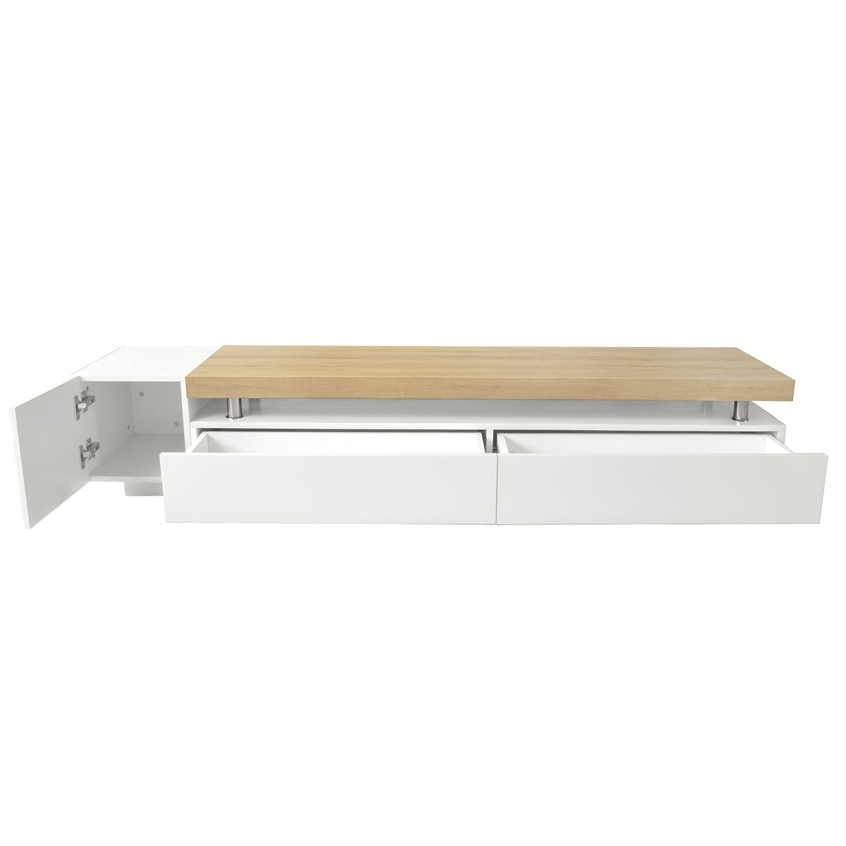 Kandi 180cm Entertainment Unit with Drawers - White