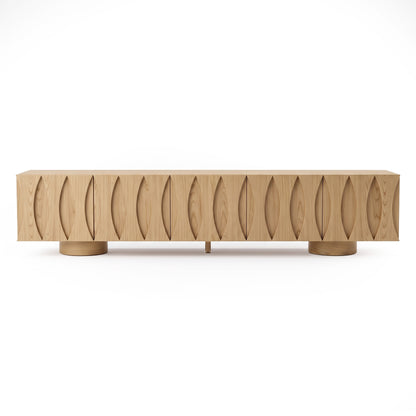 Matias 220cm Storage TV Unit in Oak