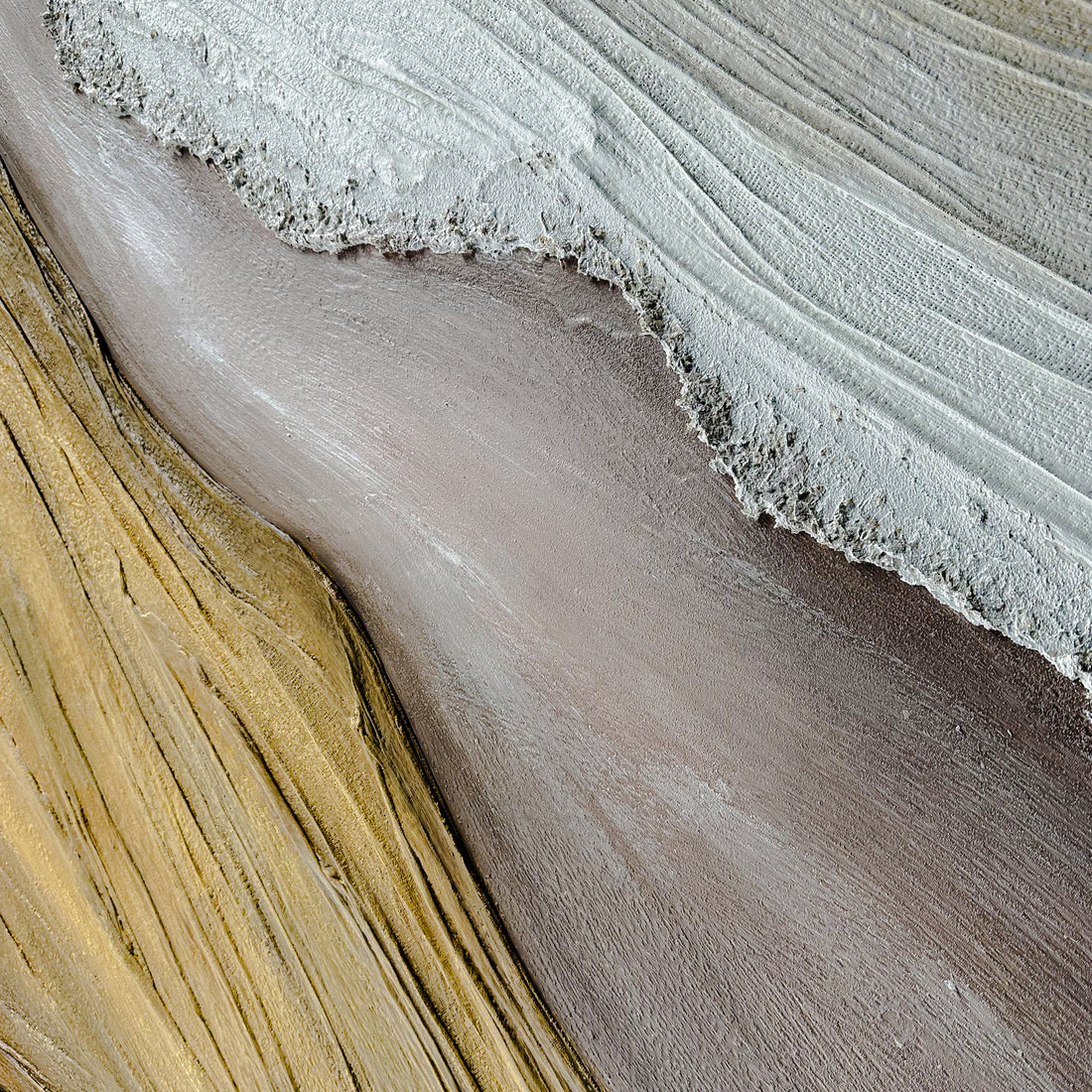 Raine Modern Textured Canvas Hanging Wall Art from an angled perspective, highlighting its pronounced 3D texture and hand-painted details, creating depth and a captivating visual experience.