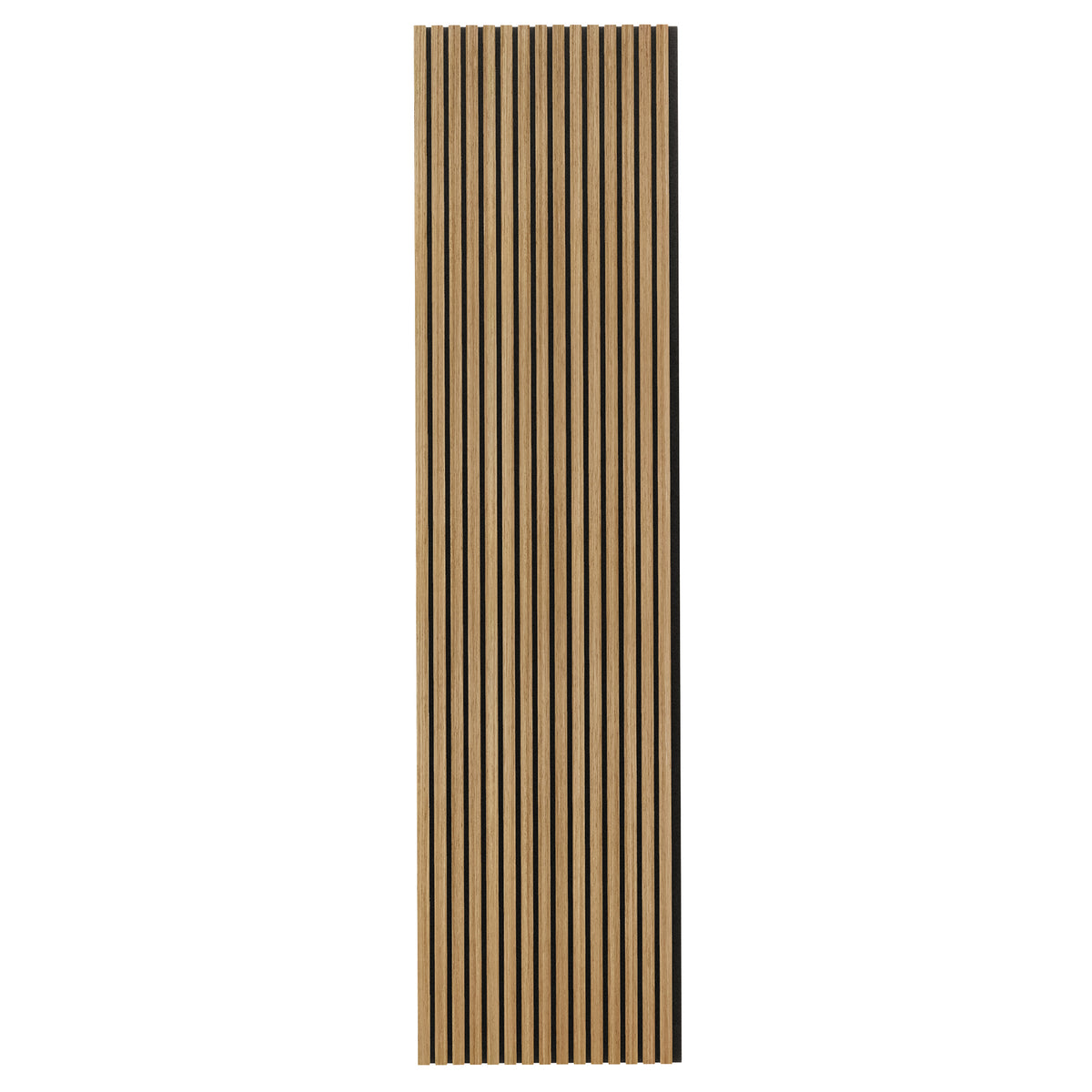 Agoran 270cm Acoustic Wood Slat Wall Panel Natural, showcasing a close-up of its textured wood surface, highlighting the sleek, rectangular slats designed for noise reduction and modern aesthetic appeal.