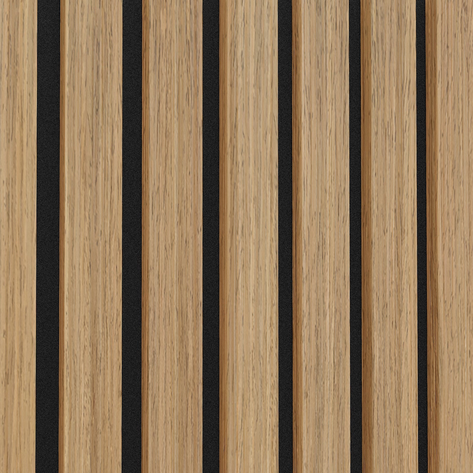 Agoran 270cm Acoustic Wood Slat Wall Panel Natural in close-up, highlighting its sleek wood slat design and textured finish, ideal for enhancing elegance and reducing noise in interiors.