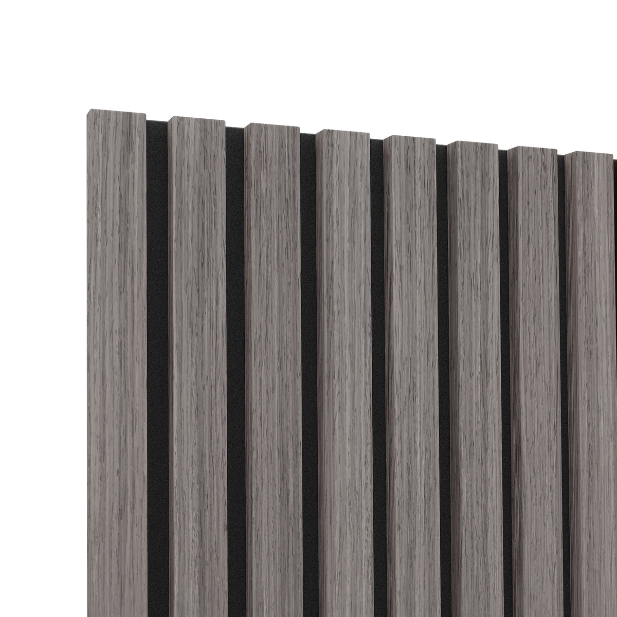 Close-up of the Agoran 270cm Acoustic Wood Slat Wall Panel - Set of 2, showcasing the detailed wood grain and sleek slat design, ideal for enhancing style and acoustics in spaces.