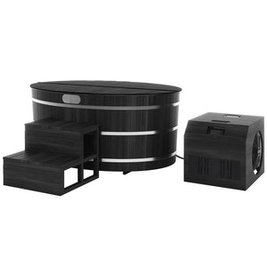Denman 2 Person Outdoor Ice Bath with 1.5HP Chiller in Black