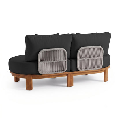 Archer 6 Seater Timber Outdoor Lounge Set in Light Grey