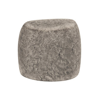 Hollie Indoor/Outdoor Round Concrete Side Table features a smooth, organic round shape, perfect for versatile use. Its sturdy concrete build offers both durability and style for any modern farmhouse setting.