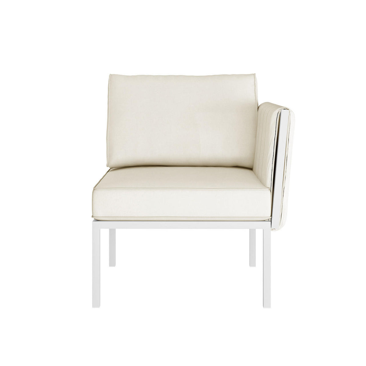 Hulupo 4 Seater Aluminium Outdoor Sofa Set - Cream White