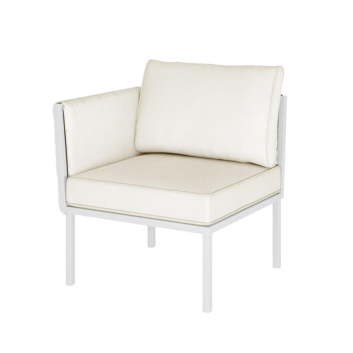 Hulupo 4 Seater Aluminium Outdoor Sofa Set - Cream White